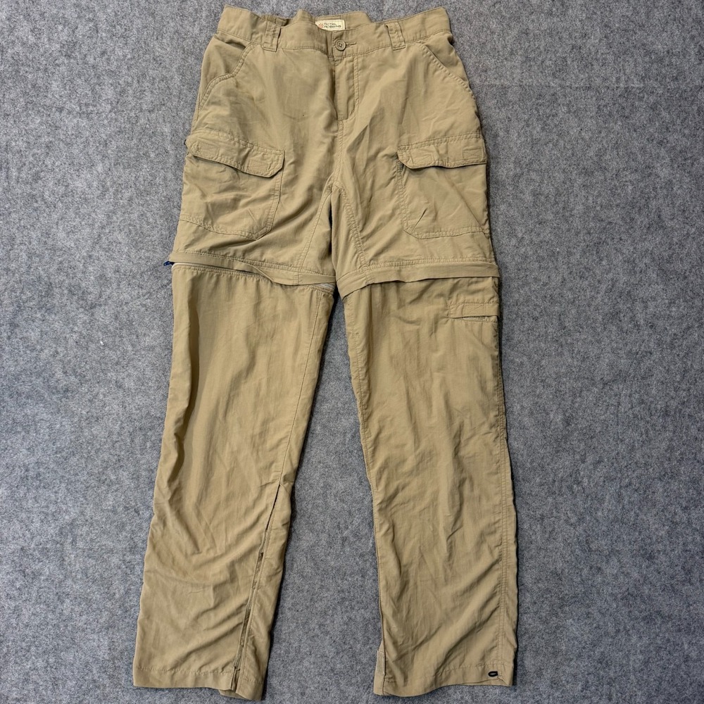 Royal Robbins Beige Khaki Stretch Nylon Convertible Zip-Off Pants Women's Size 6